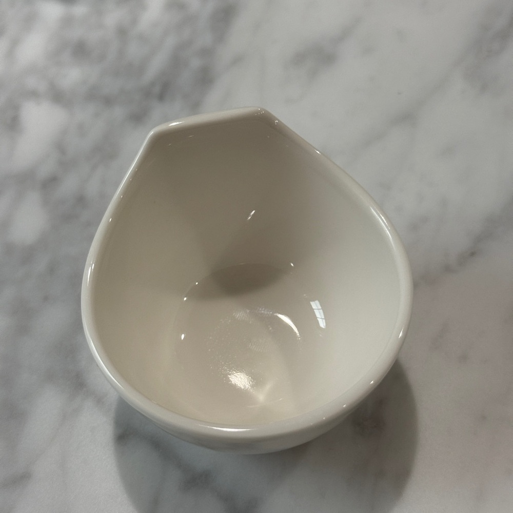 Elegant White Ceramic Dipping Bowl